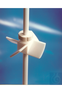 PTFE verstelbare rotor, 4 roerbladen in hoek 45º, metrisch, as 10, rotor Ø 60 PTFE verstelbare...